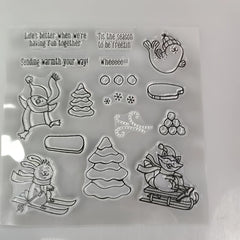 Christmas Animal Party Metal Cutting Dies And Stamps Set
