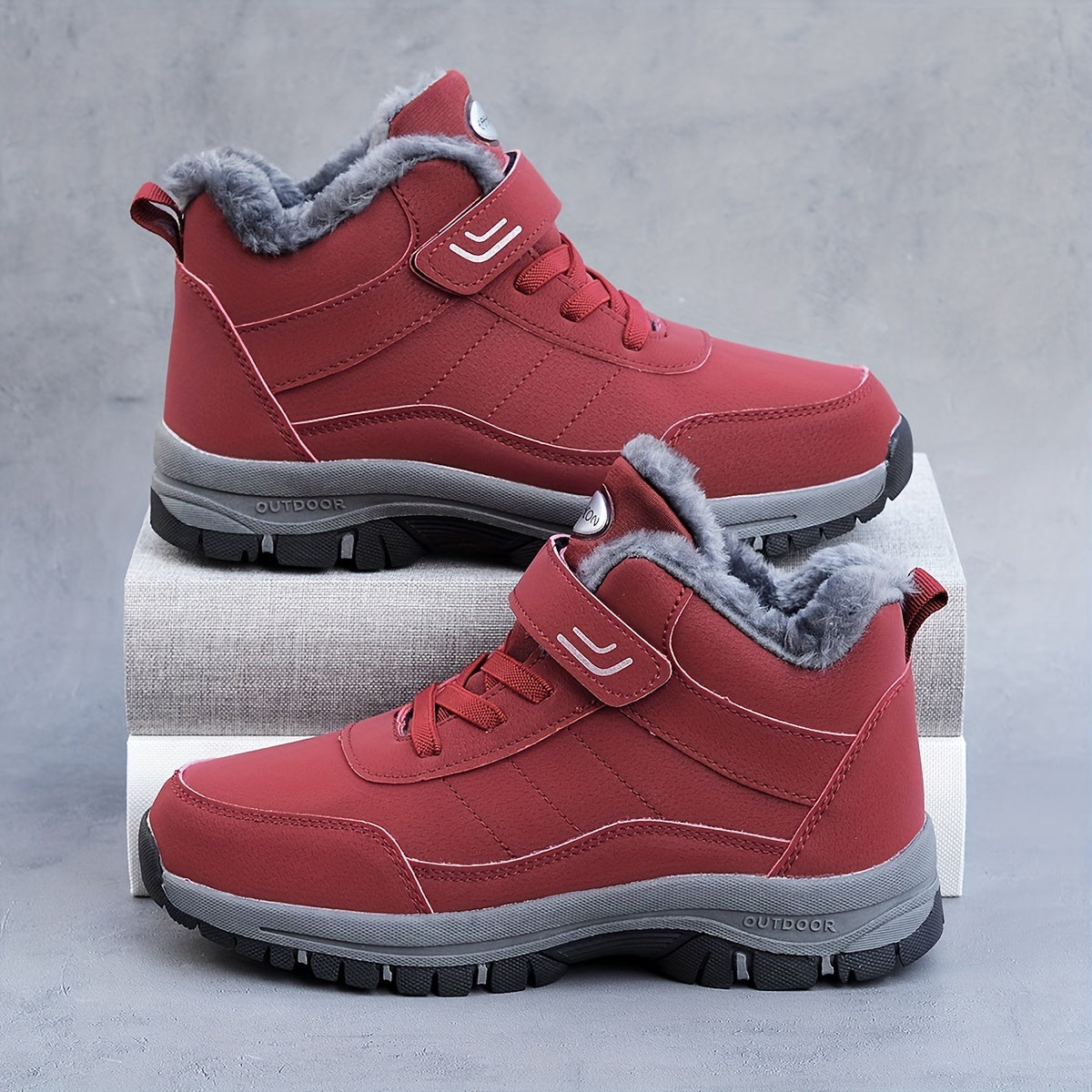 Non Slip Hiking Shoes Wear Resistant Shockproof Warm Camping Shoes