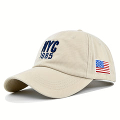 Sun Protection American Flag Embroidered Baseball Cap Curved Brim Hat