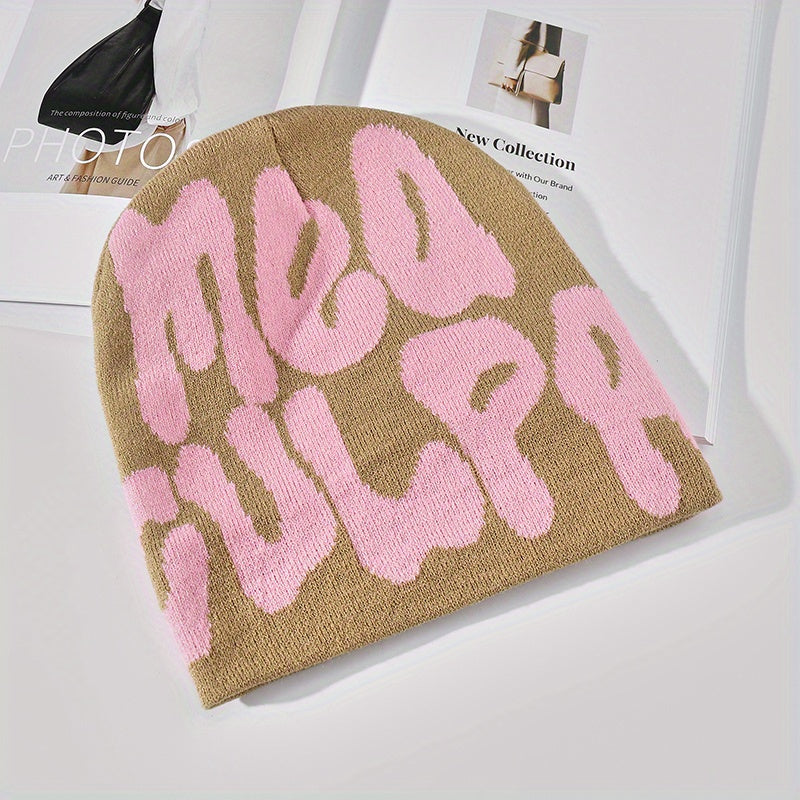 Men's Knitted Hat Hip Hop Street Graffiti Letter Beanie