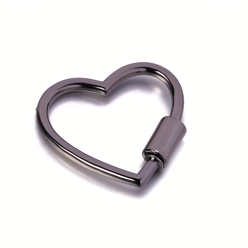 Heart Metal Buckle Keychain DIY Bag Wallet Keyring