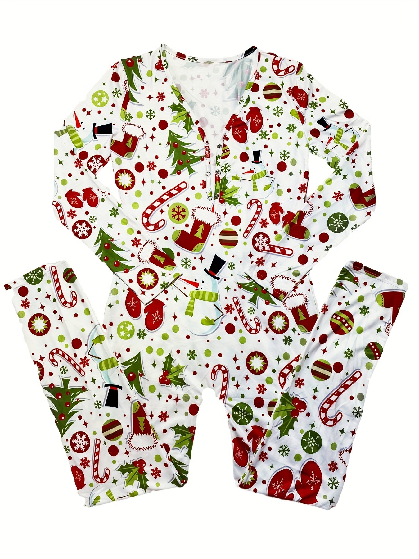 Christmas Print Lounge Jumpsuit Women's Loungewear