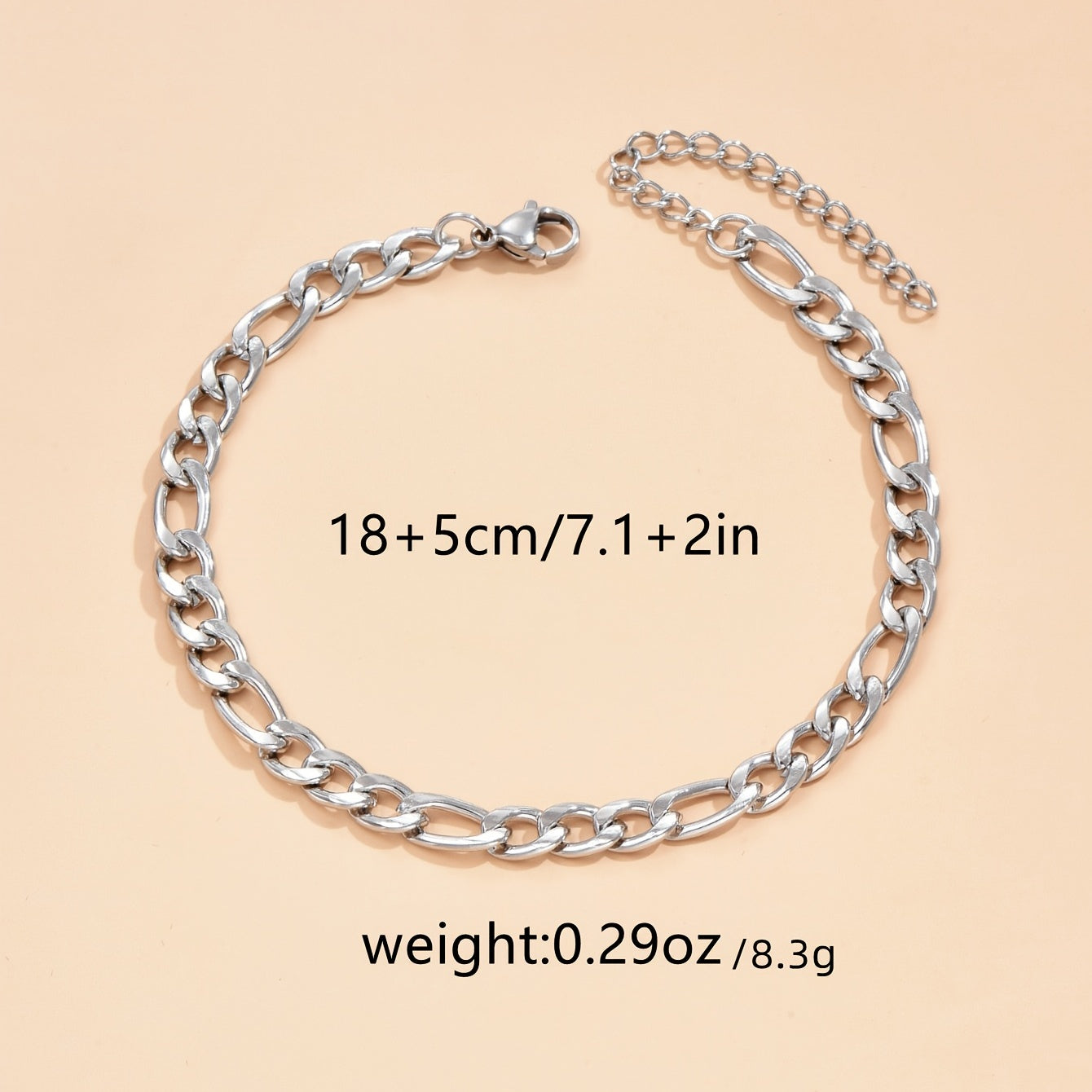 Men's Stainless Steel Silver Bracelet Jewelry Gift