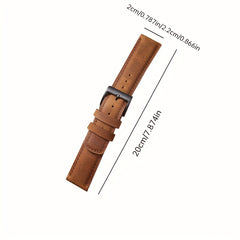Men's Calfskin Italian Leather Watch Strap 22mm