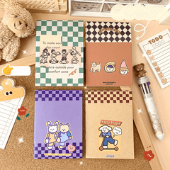 4pcs Cartoon Girl Heart Mini Notebook Student Gift Office Supplies