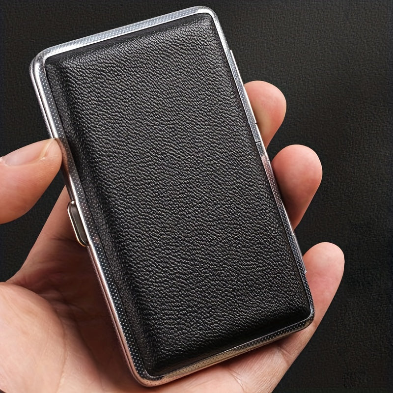 110mm Leather Cigarette Case Portable Compression Resistant