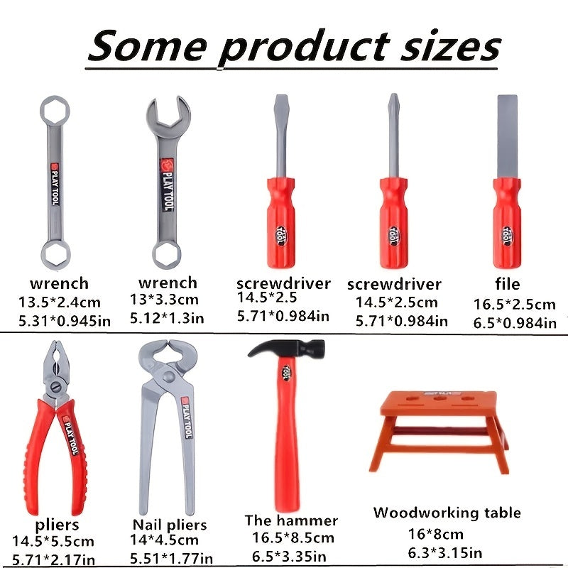 38 Piece Kids Tool Set Educational Construction Toys Boys Girls Ages 3