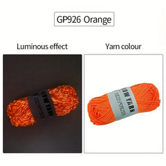 Glow In The Dark Yarn Soft Comfortable 50g Roll