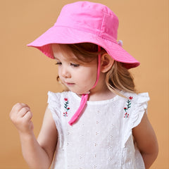 Toddler Baby Bucket Hat Adjustable Fisherman Hat Summer Wide Brim Beach