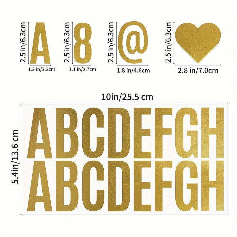 Large Golden Letter Stickers Self-Adhesive DIY Christmas
