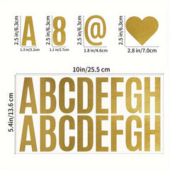 Large Golden Letter Stickers Self-Adhesive DIY Christmas