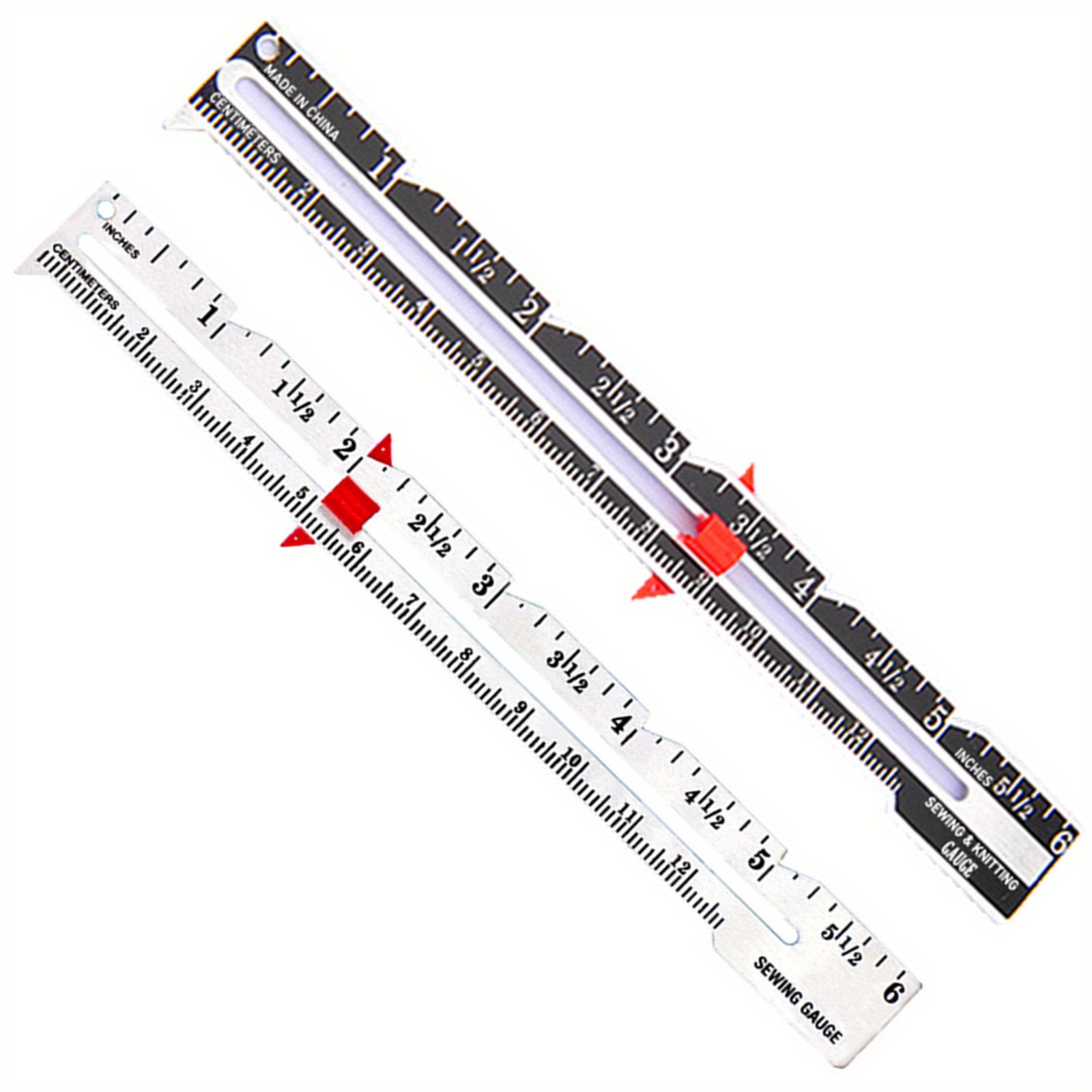 Metal Sliding Guage Sewing Measuring Tool For Quilting And Sewing