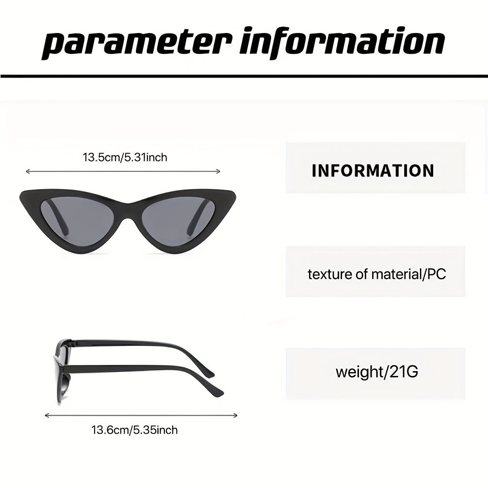 2 Pairs Triangle Cat's Eye Sunglasses for Men