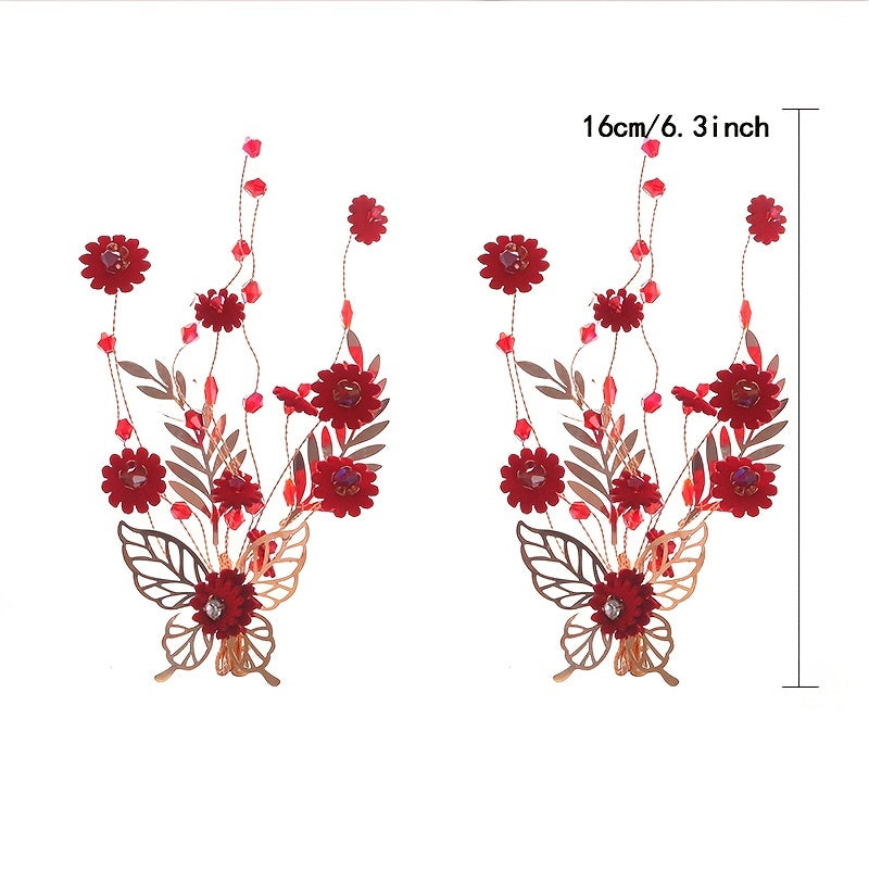 Golden Butterfly Hair Clip Hanfu Hair Accessory