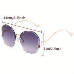 Men's Rimless Sunglasses for Street Photography