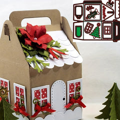 1pc Christmas Box Tree Door Metal Cutting Dies for DIY Scrapbooking Paper Album