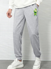 Men s Casual Cartoon Print Elastic Waist Sports Pants