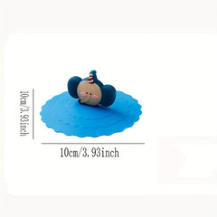 Cartoon Pattern Silicone Cup Cover Anti-leakage Dust-proof