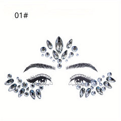 Mermaid Face Gems Music Y2k Jewels Crystals Bindi