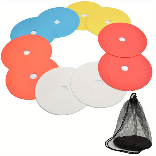 10 Flat Cones Spot Markers for Speed & Agility Training