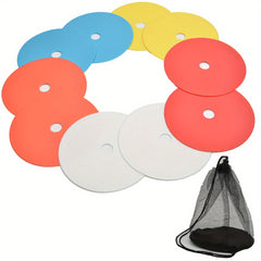 10 Flat Cones Spot Markers for Speed & Agility Training