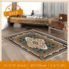 Persian Faux Cashmere Area Rug Vintage Boho Soft Fluffy Mat