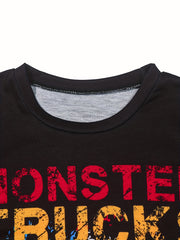 Kids' MONSTER TRUCKS Print Short Sleeve Tee