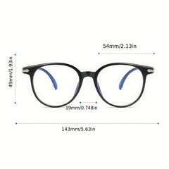 Light Blocking Glasses Jelly Round Frame Clear Lens Computer Glasses