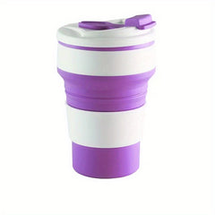 Collapsible Reusable Silicone Cup Hot Cold Drinks Camping Hiking