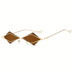UV Protection Polygonal Metal Sunglasses for Outdoor Travel