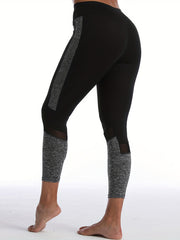 Mesh Sweat-Wicking Yoga Leggings Butt Lifting Sports Pants