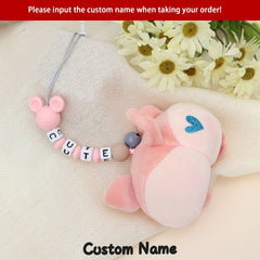Personalized Pacifier Clip Plush Toy Holder