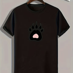 Paw Print Men's Graphic T shirt Comfy Tees For Summer