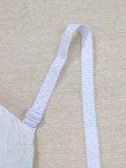 Contrast Lace Push Up Bras Comfy & Breathable Lifting Anti Sagging Bra