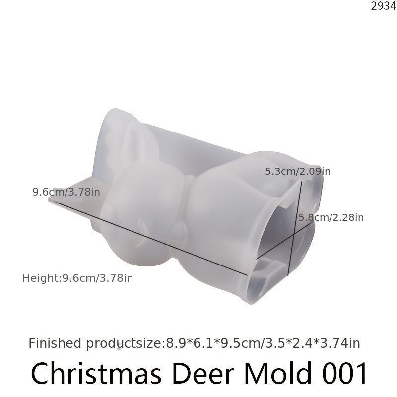 Christmas Resin Silicone Molds 3D Candle Making Mold Snow Decoration