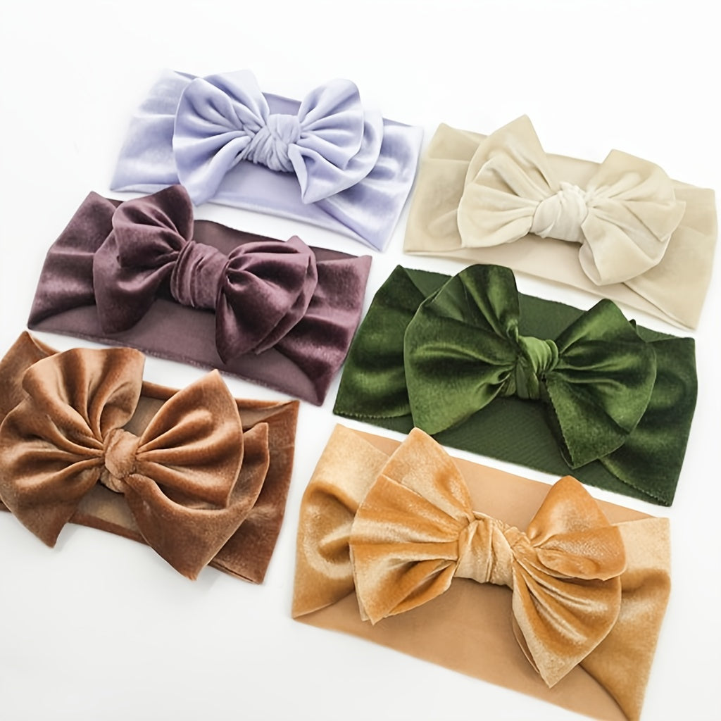 Velvet Bow Headband for Baby Girls
