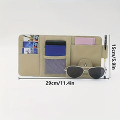 Car Sun Visor Document Organizer Holder with Pocket