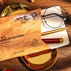 30 Retro Postcards with Hemp Rope