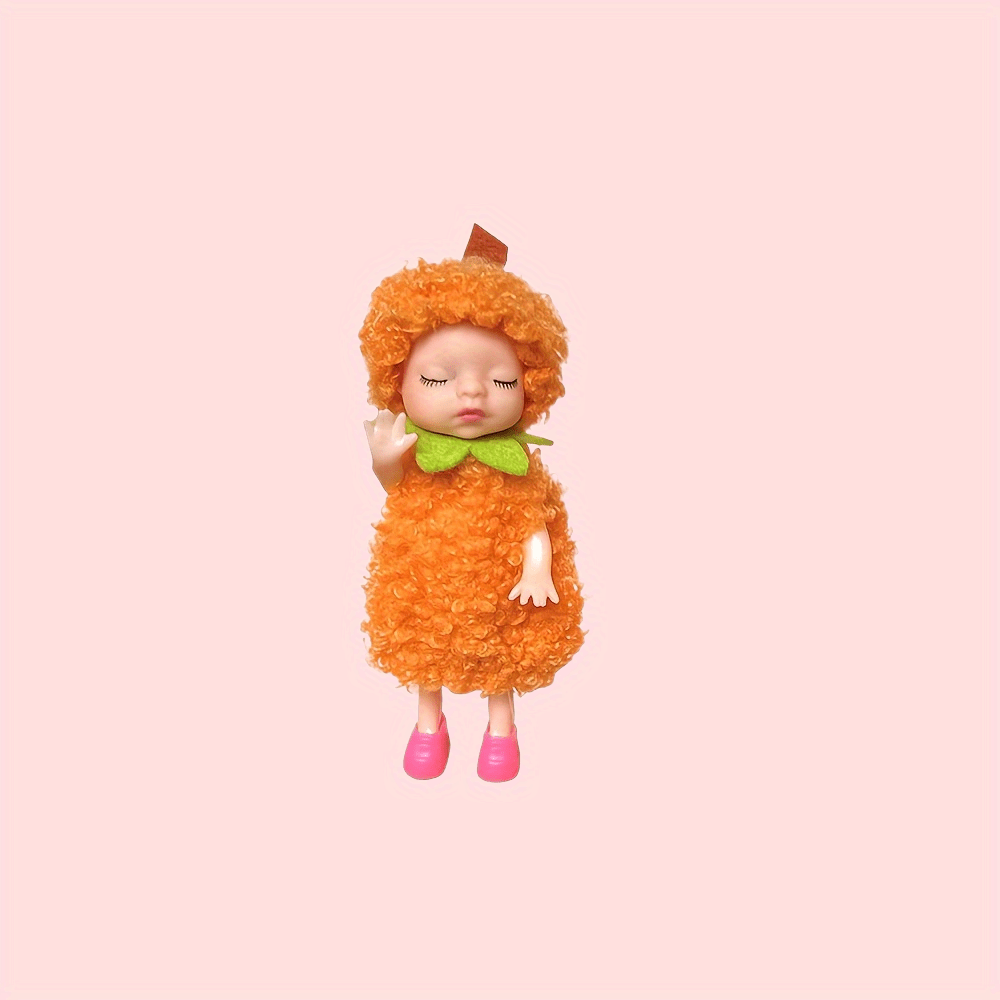 Halloween Pumpkin Elf Ornament Sleeping Pumpkin Elf Mini Doll