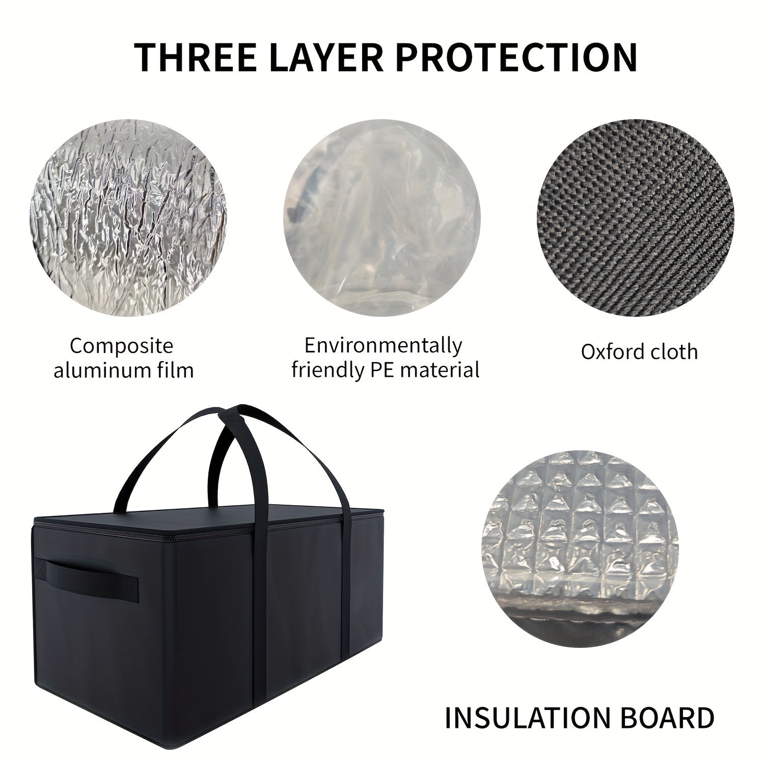 35L Large Insulated Bags Foldable Reusable Cooler Bag