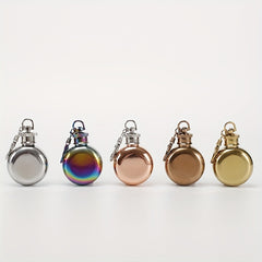 Mini 1oz Stainless Steel Water Bottle Keychain Portable Wine Jug Pendant