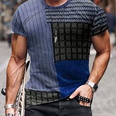 Vintage Style Printed T shirt Men's Casual Street Style Tee Shirt