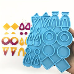 Crystal Epoxy Resin Mold Ear Studs Dangle Earring Silicone Mould