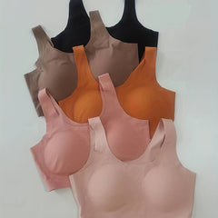 5pcs Wireless Bras Skin-friendly Everyday Intimates Women's Lingerie