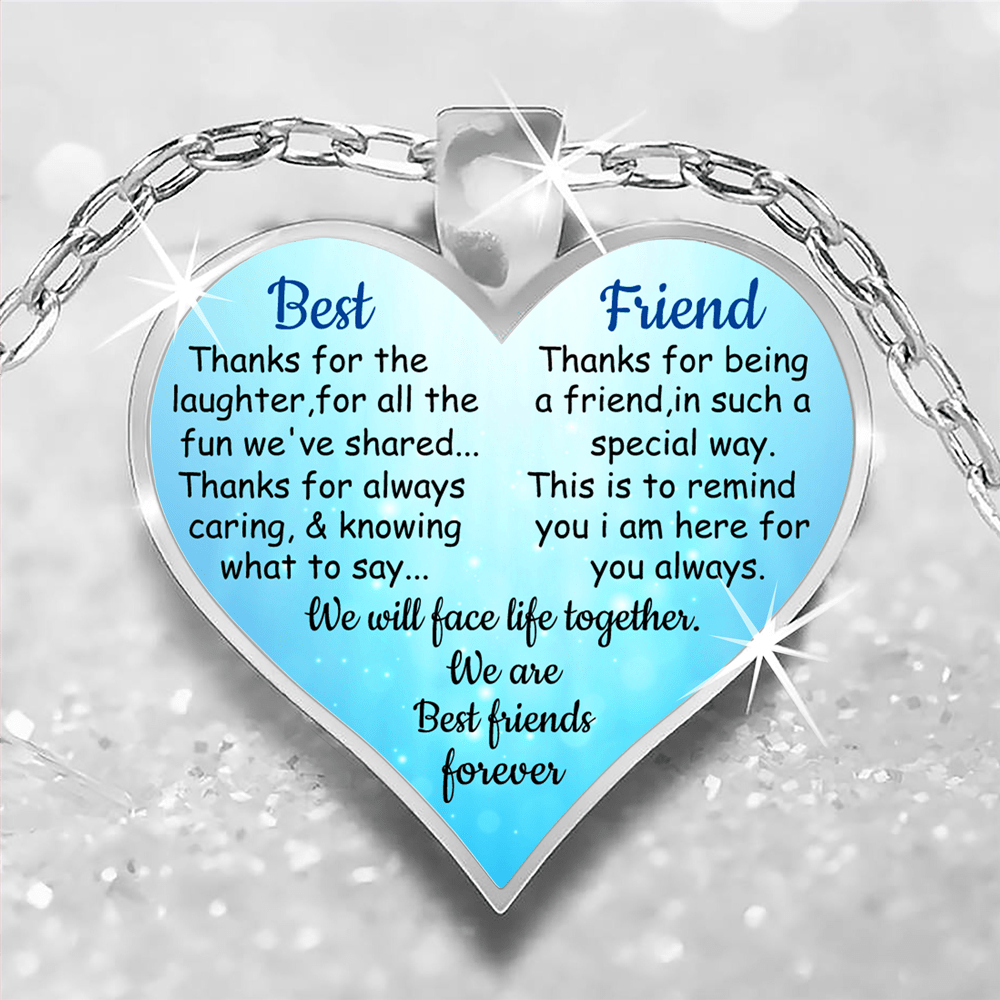 Heart Pendant Necklace for Girls Silvery Jewelry