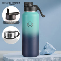 Vacuum Insulated Water Bottle Stainless Steel Leakproof Cup for Camping