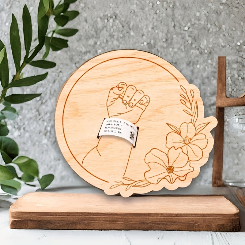 Personalized Floral Laser Cut Wristband Holder for Hospital Room Decor