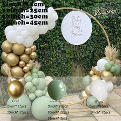 122pcs Avocado Green Party Arch Backdrop Balloon Garland