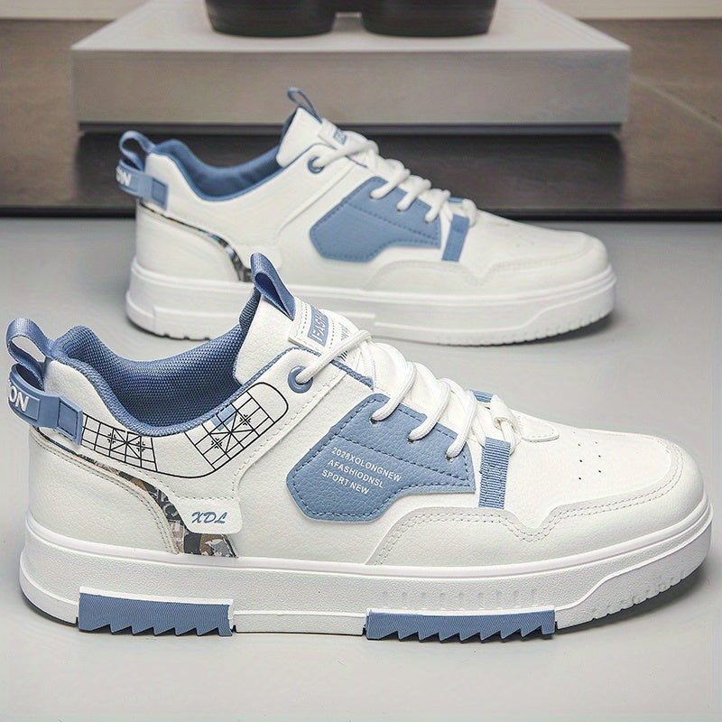 Men's Lace-up Skate Shoes Sporty Low Top Sneakers