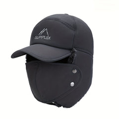 Winter Warm Trapper Hat Fleece Thickened Ear Protection Hat Face Cover